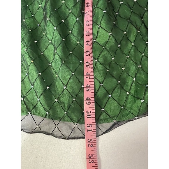 COLDWATER CREEK WOMENS SLEEVELESS EMERALD GREEN WITH RHINESTONES SIZE 12 - Picture 6 of 6